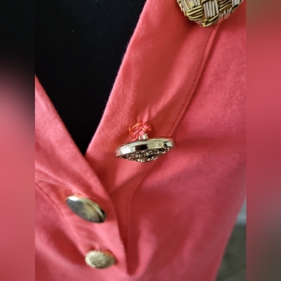 💚HP💚Soft Surroundings Bevvie Button Top Coral Cotton/Modal Blend - Picture 5 of 10